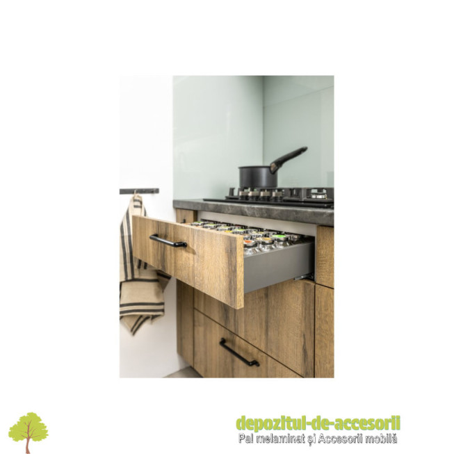 Sertar AXISPRO tip TANDEMBOX-H84mm, L500mm antracit
