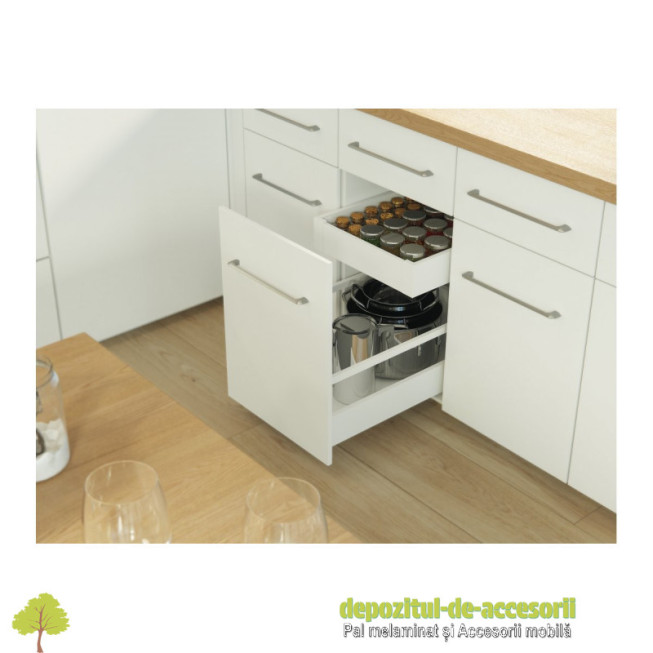 Sertar AXISPRO tip TANDEMBOX-H84mm, L300mm alb