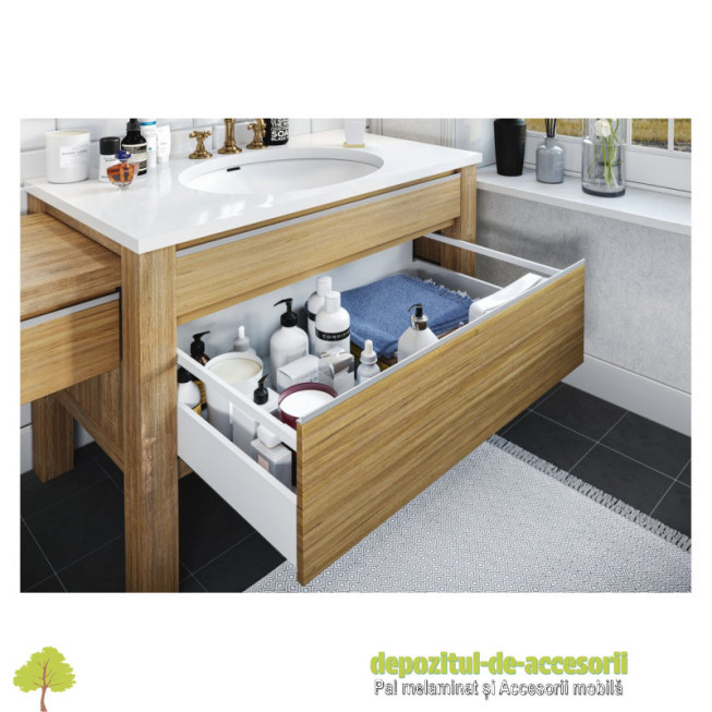 Sertar AXISPRO tip TANDEMBOX-H116mm, L500mm alb