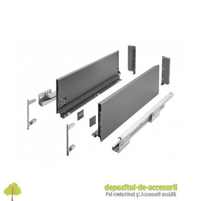 Sertar AXISPRO tip TANDEMBOX-H167mm, L450mm antracit