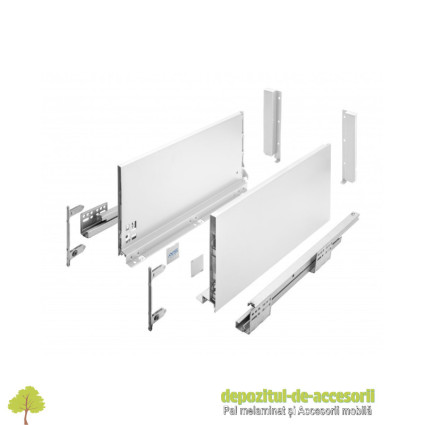 Sertar AXISPRO tip TANDEMBOX-H199mm, L500mm alb