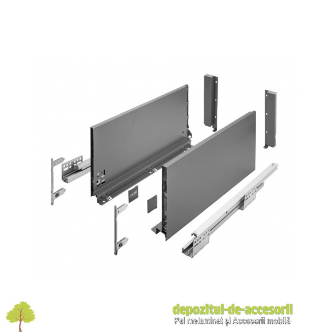Sertar AXISPRO tip TANDEMBOX-H199mm, L450mm antracit