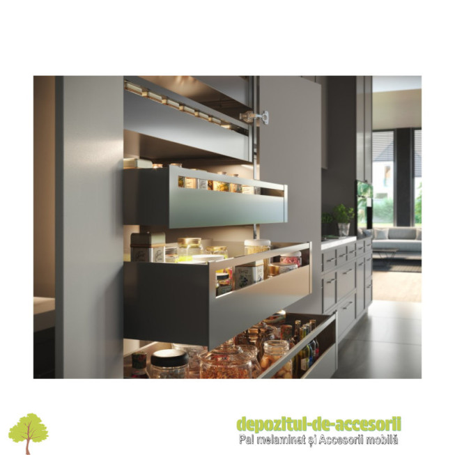 Sertar AXISPRO tip TANDEMBOX-H199mm, L500mm antracit