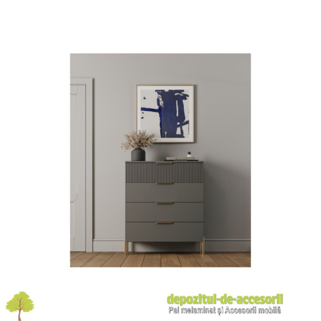 Picior mobilier RONDA, H 150mm, auriu periat