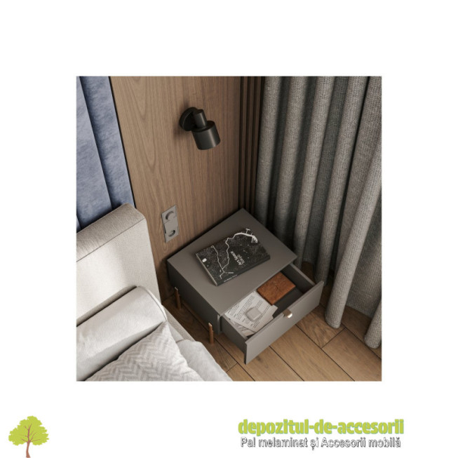 Picior mobilier RONDA, H 150mm, auriu periat