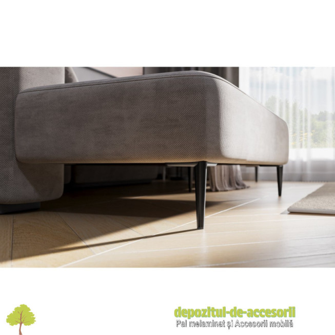Picior mobilier SQUARE, H 150mm, negru mat