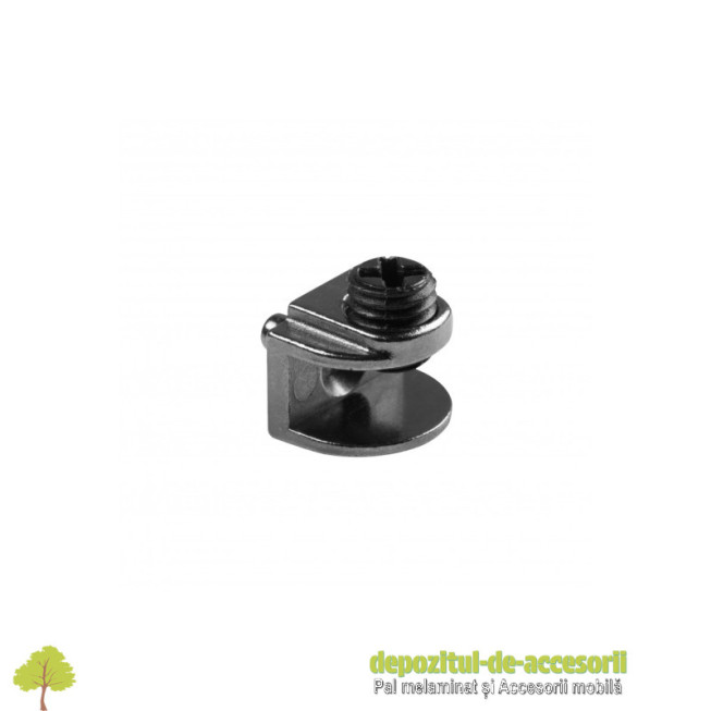 Suport raft din sticla B48, push-on, 4-8 mm, ZnAl, negru