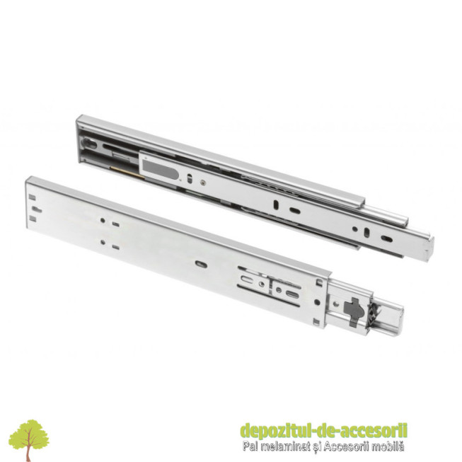 Glisiere cu bile L250mm, H45, soft-close, extragere totala