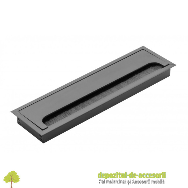Trecere cabluri MERIDA 80x280mm, aluminiu, negru