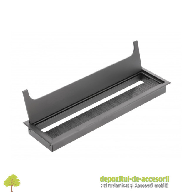Trecere cabluri MERIDA 80x280mm, aluminiu, negru