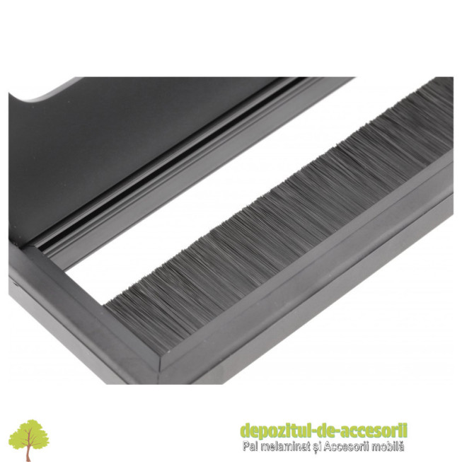 Trecere cabluri MERIDA 80x280mm, aluminiu, negru