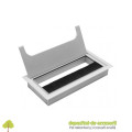 Trecere cabluri MERIDA 80x160mm, aluminiu, gri aluminiu