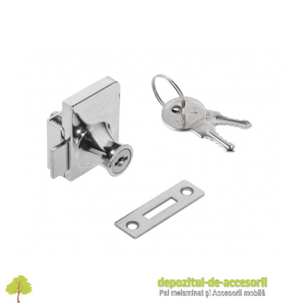 Yala pentru usi de sticla 409, cromata