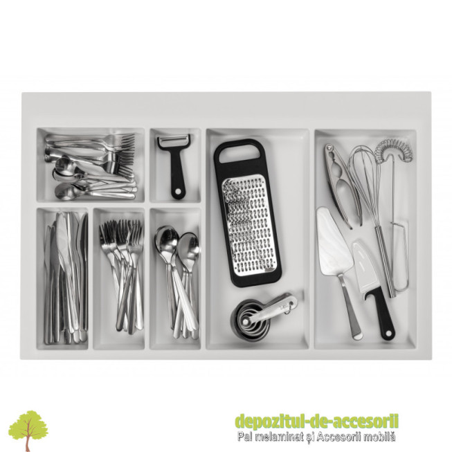 Organizator tacamuri pentru sertar AXISPACE 800, alb