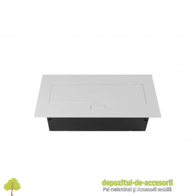 Priza de mobilier, 2x Schuko, 2x USB, alb