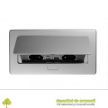 Priza de mobilier MULTISOFT, 2xSchuko, 2xUSB, 1xRJ45, alb