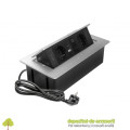 Priza de mobilier MULTISOFT, 2xSchuko, 2xUSB, 1xRJ45, alb