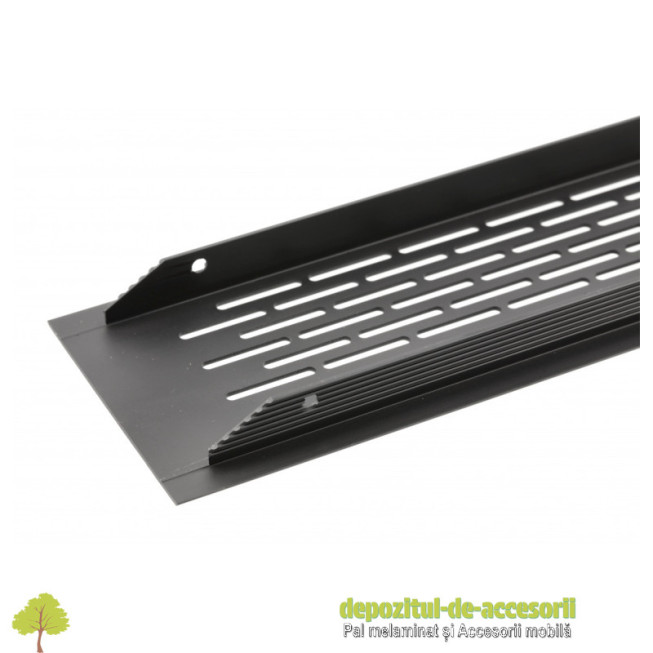 Grila de ventilatie 80x480mm, din aluminiu, negru