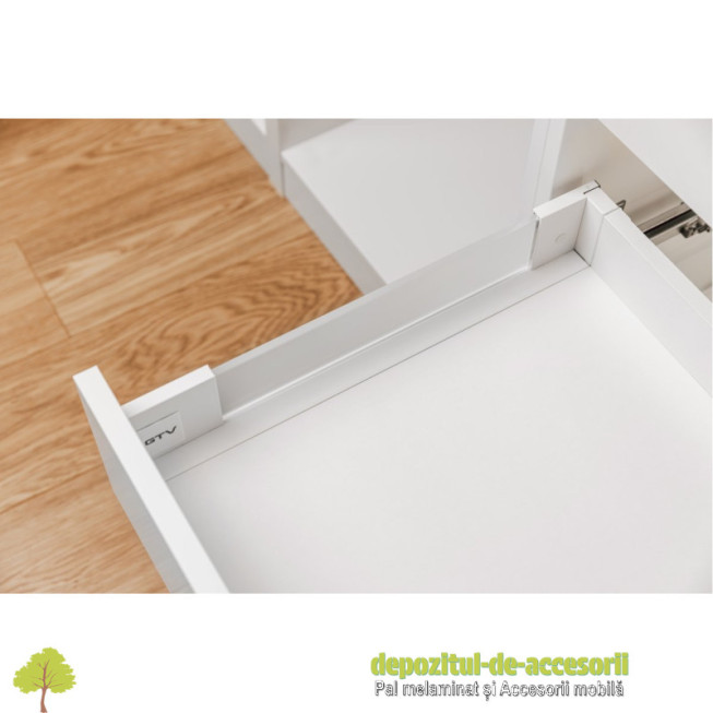 Sertar AXISPRO laterale din sticla, H167, L450mm soft-close, antracit