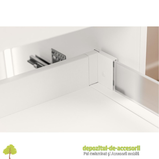 Sertar AXISPRO laterale din sticla, H167, L450mm soft-close, antracit