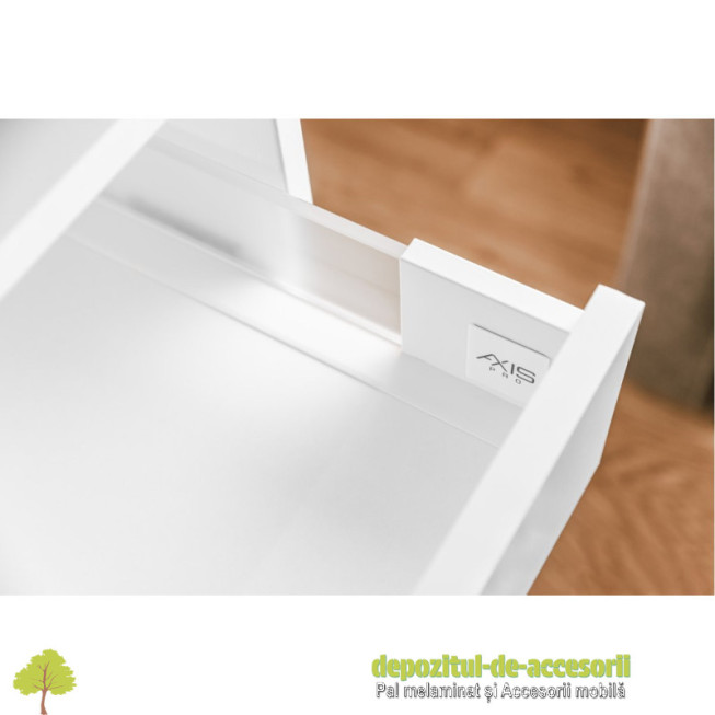 Sertar AXISPRO laterale din sticla, H167, L450mm soft-close, antracit