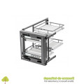 Raft corp de colț Movix Pro, retractabil, front 450mm, crom-alb