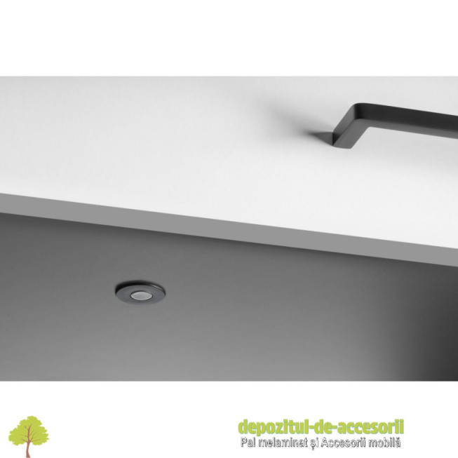 Comutator si dimmer tactil pentru banda LED, negru