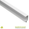 Profil mâner G cu brăduț, aluminiu, alb, lungimea 3m