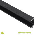 Profil mâner G cu brăduț din aluminiu, negru, lungimea 3m