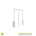 Lift de haine, 645-910mm, otel/alb