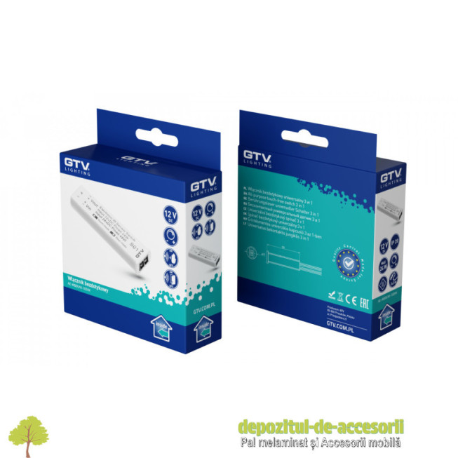 Comutator senzorial 3 in 1, max_ 24-48W, 12-24V, alb