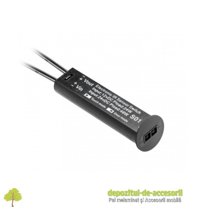 Comutator senzorial 3 in 1, max_ 24-48W, 12-24V, negru