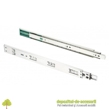 Glisiere cu bile L400mm, H45, soft-close, extragere totala