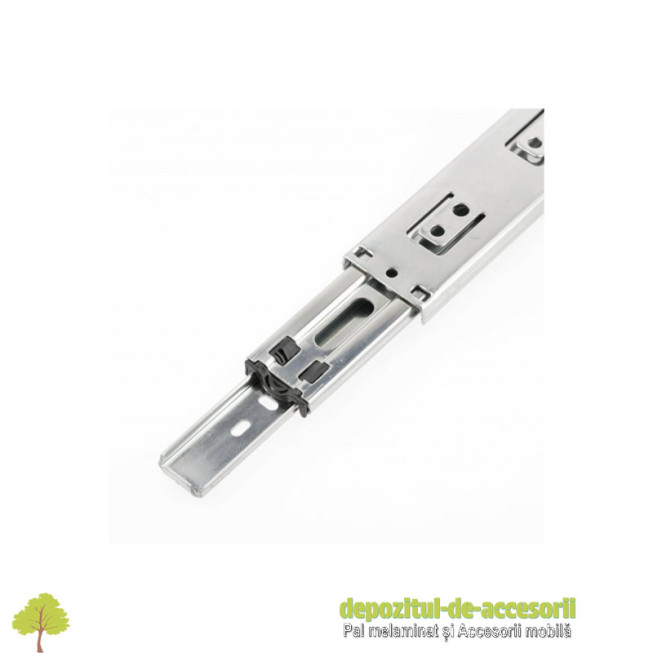 Glisiere cu bile L500mm, H45, soft-close, extragere totala