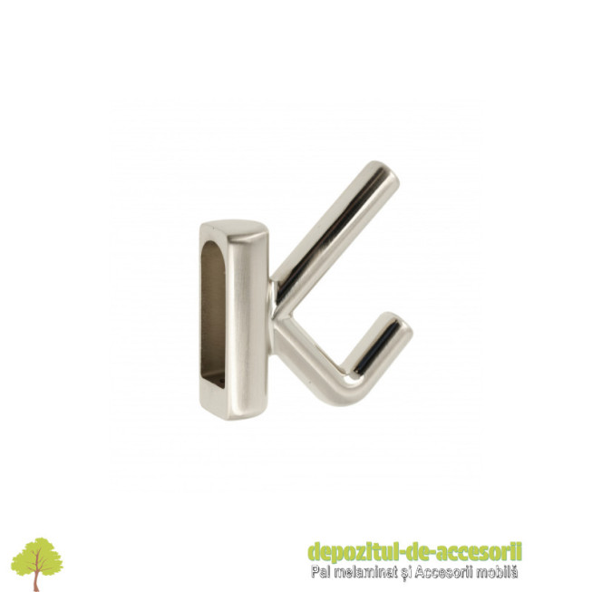 Cuier LENS, dublu, inox periat