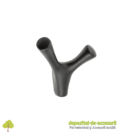 Cuier dublu TORNA, negru mat