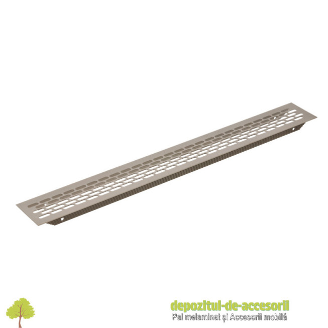 Grila de ventilatie 60x484mm, din aluminiu, antracit deschis