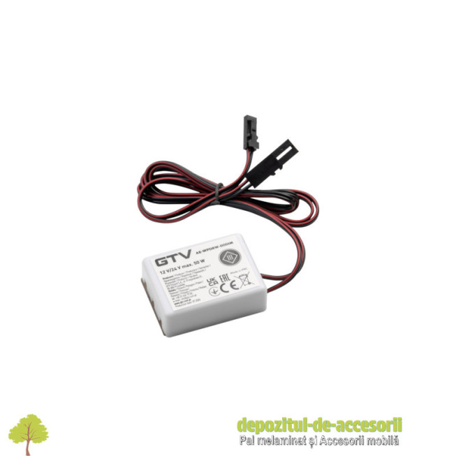 Intrerupator senzorial reglabil pentru blat, max_ 50 W, 12V, cablu 0,5 m