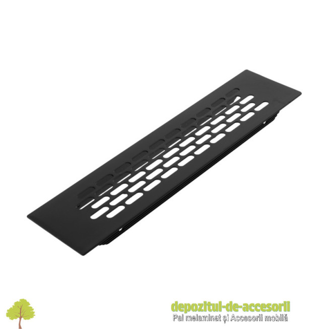 Grila de aerisire 60x245mm, din aluminiu, negru mat