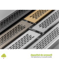 Grila de aerisire 60x245mm, din aluminiu, negru mat