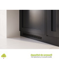 Grila de aerisire 60x245mm, din aluminiu, negru mat