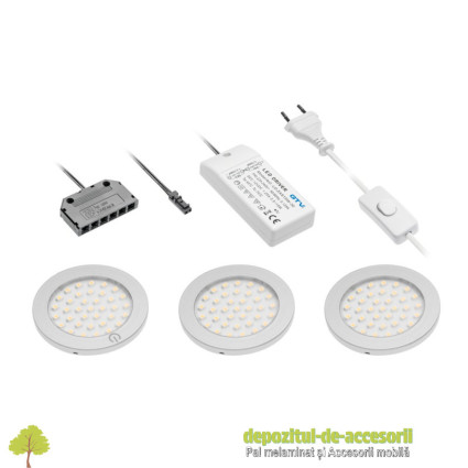 Set 3 corpuri de iluminat LED CASTELLO, AC220V, 3000K