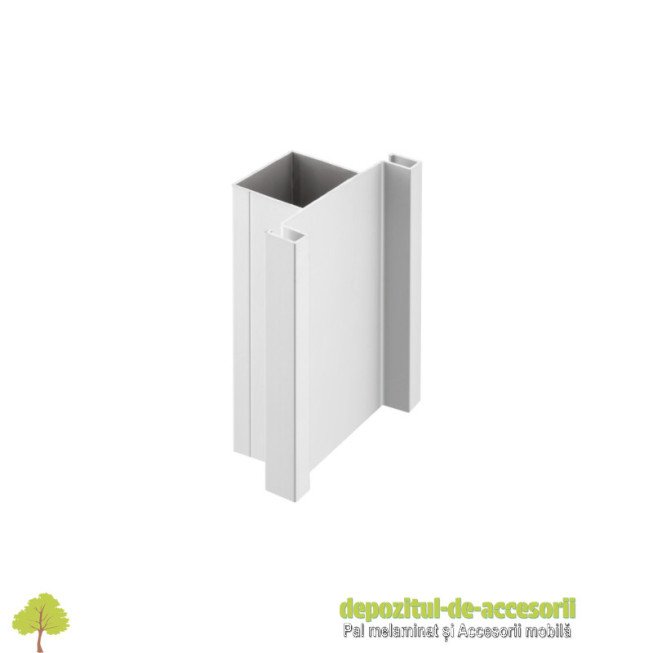 Maner ascuns VELLO, profil aluminiu T cu doua fete, argintiu, lungime 3 m
