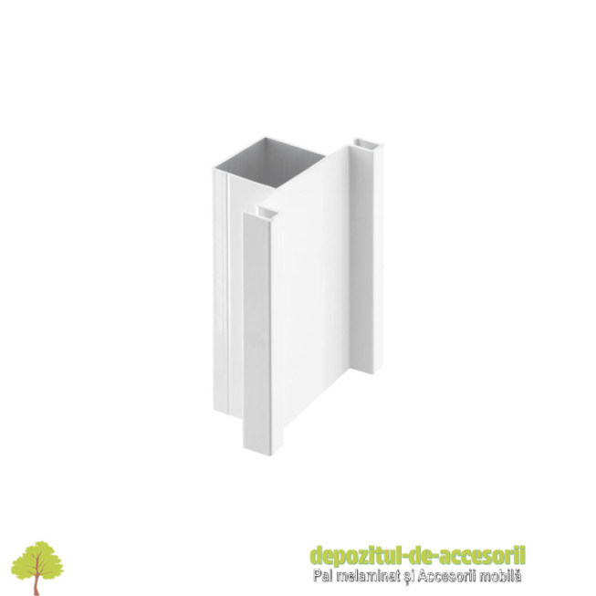 Maner ascuns VELLO, profil aluminiu T cu doua fete, alb, lungime 3 m