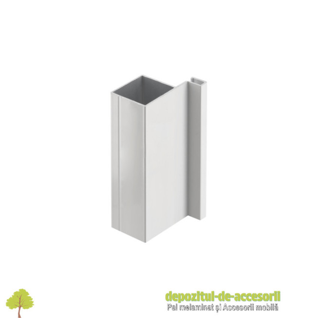 Maner ascuns VELLO, profil aluminiu T cu o fata, alb, lungime 3 m