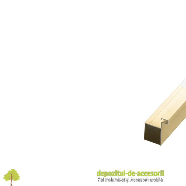 Maner ascuns VELLO, profil aluminiu T cu o fata, alb, lungime 3 m