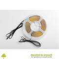 Banda LED COB 24V, 10W-m, alb rece 6500K, 5m