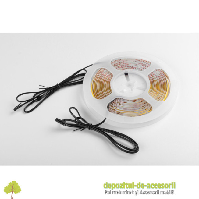Banda LED COB 24V, 10W-m, alb rece 6500K, 5m