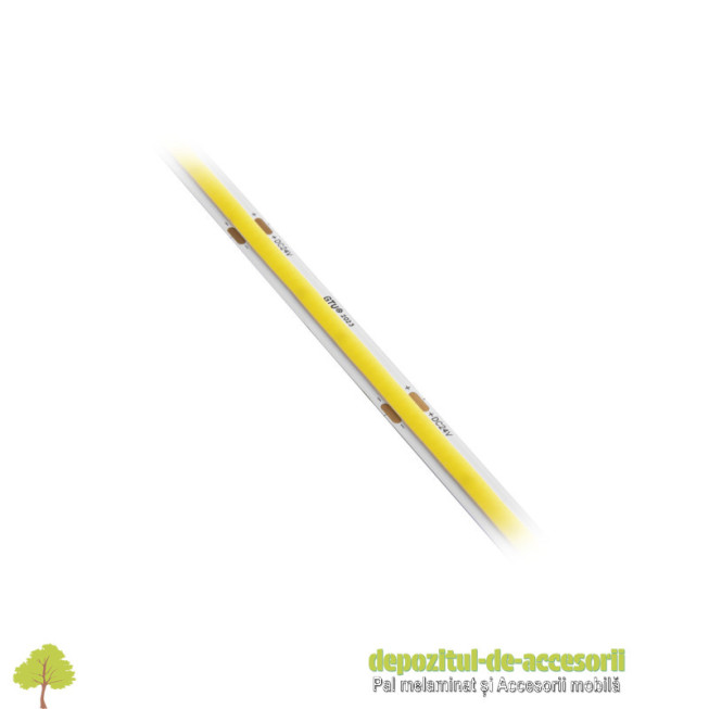 Banda LED COB 24V, 10W-m, alb rece 6500K, 5m