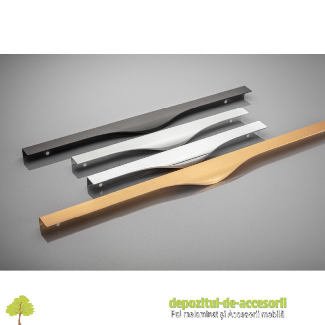 Maner de aluminiu PICADO, negru mat, L296mm